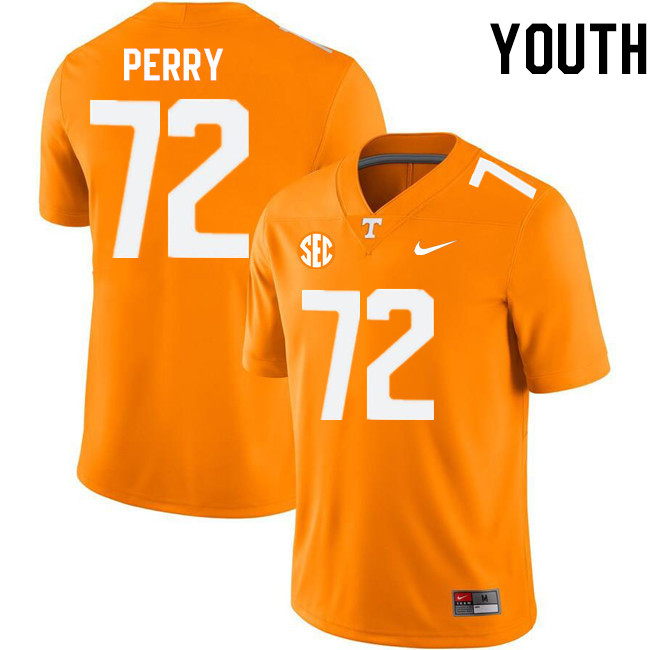 Youth #72 Jesse Perry Tennessee Volunteers College Football Jerseys Stitched-Orange